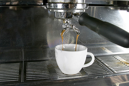 双环法咖啡馆贸易咖啡白色酒吧咖啡厅机器棕色流动豆子图片