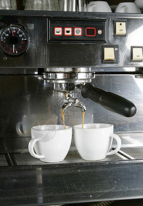 两杯埃斯法索工业饮料咖啡馆机器咖啡厅咖啡店咖啡拿铁咖啡师背景图片