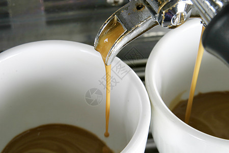 两杯埃斯法索工业咖啡饮料咖啡馆咖啡厅拿铁咖啡师咖啡店机器图片