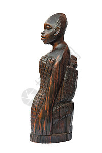 携带儿童雕像的非洲妇女图片