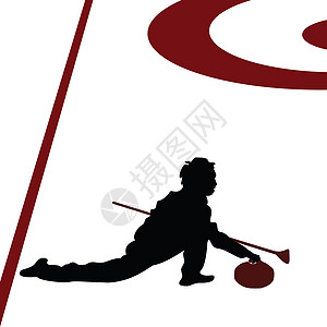 Curling 玩家白色花岗岩国家冰壶黑色图片