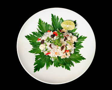 健康选择白色绿色桌子餐厅蔬菜营养沙拉油炸食谱用餐图片