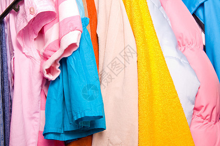 服装衣服储物柜精品收藏团体蓝色贮存衣柜裙子衣架夹克图片