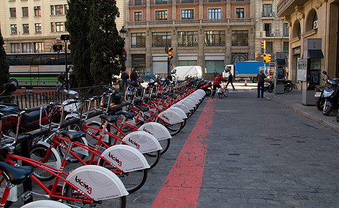 公共自行车手机双拼电话自行车街道图片