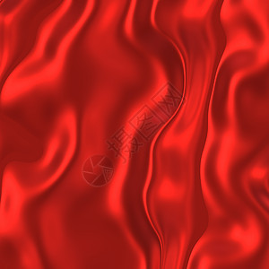 红色波浪状褶皱曲线布料丝绸窗帘插图涟漪真实感材料图片