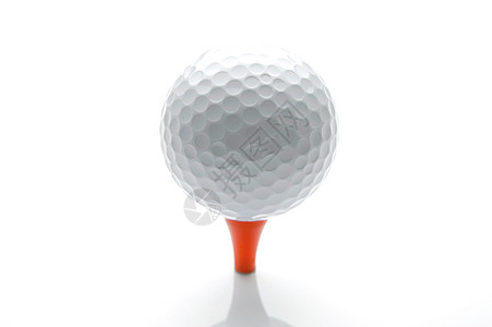 高尔夫球球红色白色运动球座背景图片