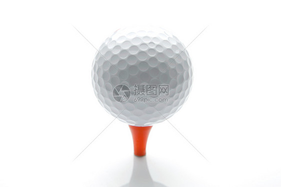 高尔夫球球红色白色运动球座图片