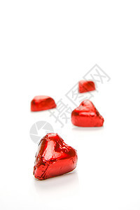巧克力爱心食物白色红色糖果图片