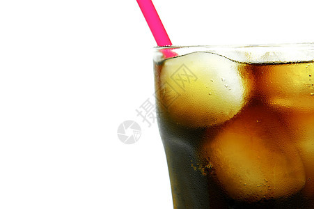 冷可口可乐混合器冷饮派对玻璃搅拌机饮料苏打白色立方体汽水图片