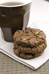 Choc 芯片曲奇饼干巧克力咖啡食物糖果小吃图片