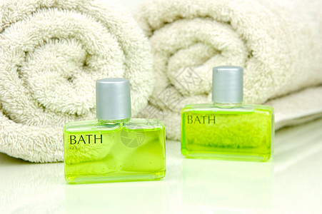 毛发和身体瓶子白色温泉酒店淋浴洗发水浴室产品毛巾肥皂图片