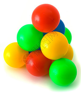 弹球黄色蓝色绿色白色阴影塑料红色图片