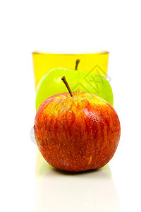 苹果果汁绿色食物水果饮食白色红色营养图片