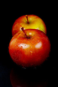 红苹果食物黑色红色图片