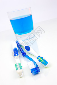 牙科护理漱口水牙医卫生衰变玻璃冲洗刷子图片