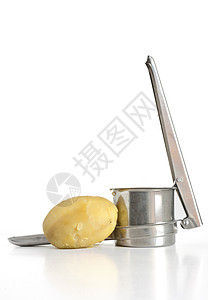 土豆马家庭白色团体便利土豆厨具厨房用具食物抛光图片