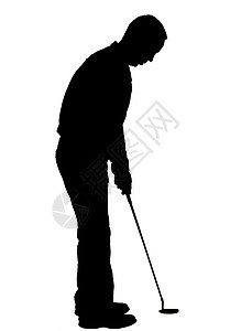 高尔夫身体高尔夫球运动姿态白色闲暇牛仔裤爱好姿势男人图片