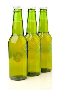 啤酒瓶排列玻璃脖子白色金子瓶子气泡背光酒精琥珀色图片
