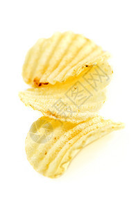 土豆薯片芯片垃圾小吃涟漪食品白色油炸零食荷叶食物图片