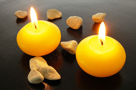 蜡烛平衡洗澡浴室身体浪漫护理调解庆典按摩石头图片