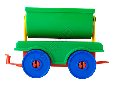 玩具运输白色绿色黄色孩子塑料蓝色车轮背景图片