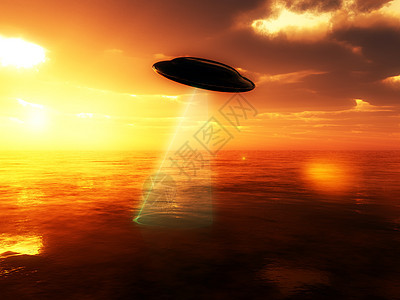 UFO 过水海洋航空海浪天空运输飞碟车辆飞行波浪激光图片