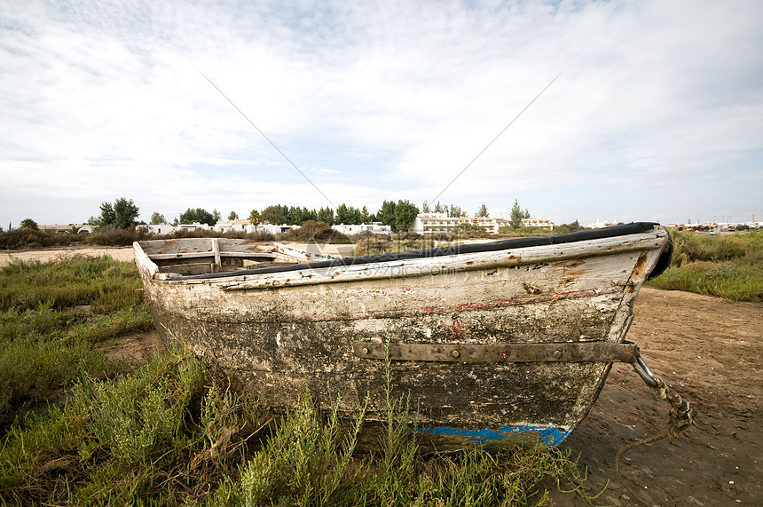小型渔船独木舟季节海洋城市小屋运输木头村庄旅行码头图片