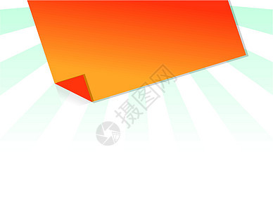 橙色贴在彩光背景上图片