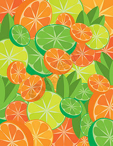 柑橘混合红色插图粉色无缝地食物绿色墙纸果味橙子柠檬图片