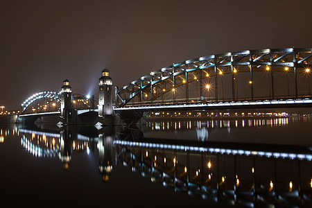 彼得圣彼得堡大桥灯光城市旅游金属夜景天际石头建筑学镜子景观图片