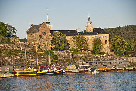 挪威奥斯陆港口焦糖峡湾商业建筑学旅行公园蓝色岩石建筑图片