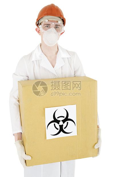 科学家和生物危害面具呼吸器棕色警告头盔贴纸罩衫风镜床单黑色图片
