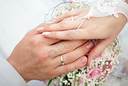 结婚戒指玫瑰新娘新人指甲婚姻夫妻金子婚礼已婚美甲图片