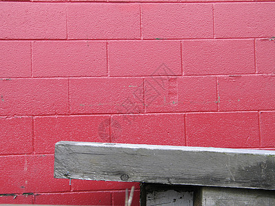 木板板红色长椅指甲背景图片