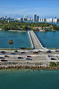 离开佛罗里达州迈阿密建筑海滩城市美化场景热带住宅区海岸线海岸街道图片