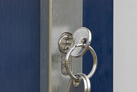 使用密钥处理门开锁建筑财产门把手钥匙扣房子钥匙链门户网站安全钥匙图片
