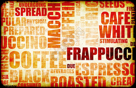 咖啡背景插图拿铁小酒馆意义饮料豆子创造力商业教育食物图片