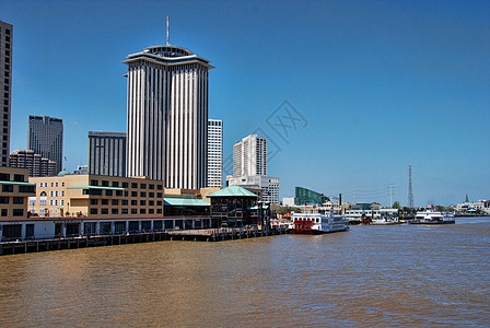 路易斯安那州新奥尔良建筑结构蓝天绿色建筑学建筑物历史美化风景地方图片