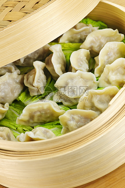 竹子蒸汽机 加点心厨具饺子文化食品蒸汽树叶食物用具圆形图片