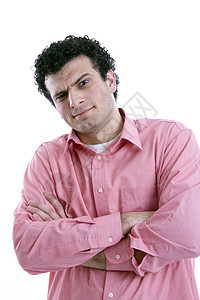 男人在白色背景上被孤立喜悦工作室头发黑色身体微笑青年生活男生男性图片
