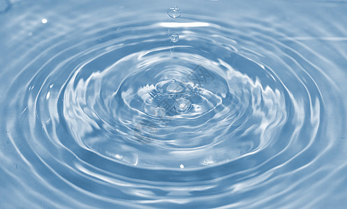 水滴蓝色液体滴水温泉海洋波浪宏观图片
