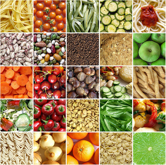 食物拼合食品发芽饮食沙拉洋葱胡椒水果美食香米面条营养图片