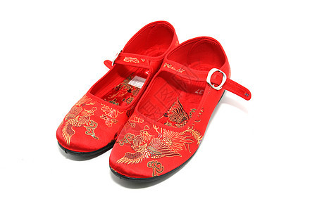 东方双鞋脚趾女性化亚麻婚姻刺绣文化美化女士手工粉色图片