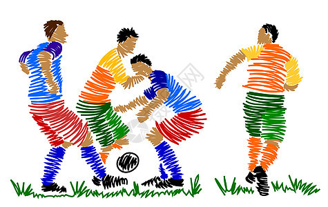 抽象足球运动员游戏比赛运动优胜者墙纸团队绘画插图图片