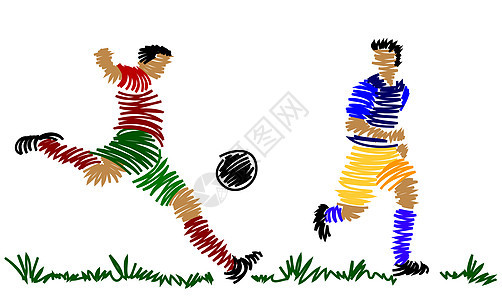 抽象足球运动员优胜者墙纸比赛插图团队运动游戏绘画图片