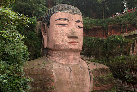 佛山腰菩萨雕像旅行爬坡岩石洞穴地标旅游历史图片