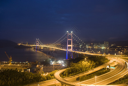 香港清马桥名胜日落建筑勃起日出场景分界线风景夜景建筑学图片
