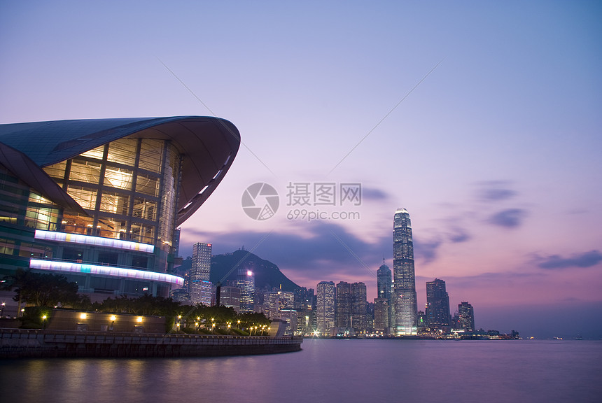 香港风景中心地标小时日落场景状况魔法环境建筑图片