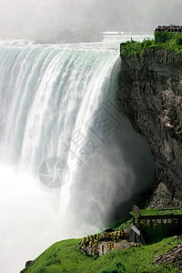 尼亚加拉坠落蓝色危险绿色流动瀑布力量面纱全景游客漩涡图片