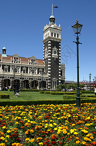 新西兰Dunedin火车站时钟塔图片